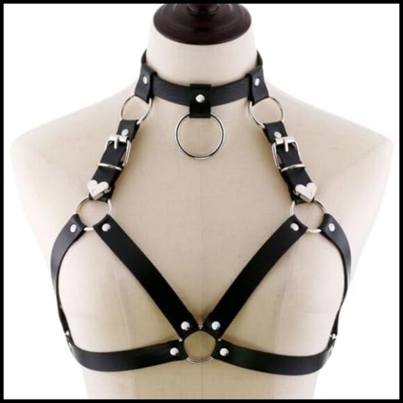 Punk Waist Belt Leather Harness Body Bondage Chest Straps Gothic Lingerie